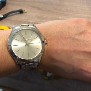 Michael Kors Slim Silver toned watch